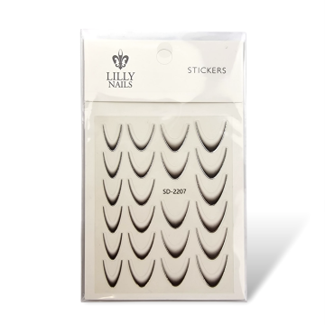 89420  french stickers black silver