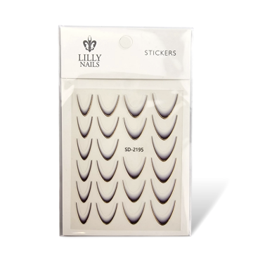 89422  french stickers black gold