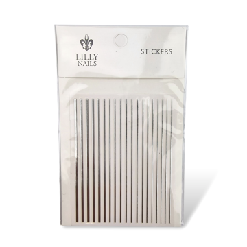 89427  stripe stickers silver