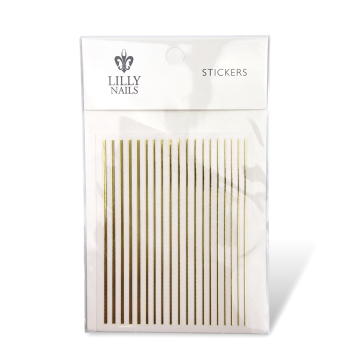 89428  stripe stickers gold