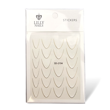 9421  french stickers white gold